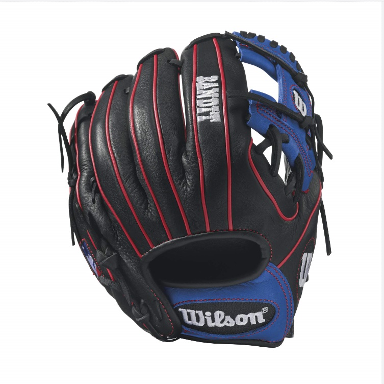Wilson Bandit 1788 Pedroia Fit Baseball Glove 11.25 inch BlackRoyalRed Right Hand Throw