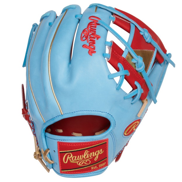 Rawlings Heart of the Hide 11.5 I Web Columbia Blue Color Sync 6 Baseball Glove Right Hand Throw