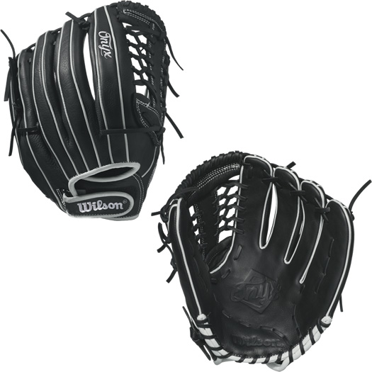 Wilson Onyx Laced Post Web Fastpitch Glove 12.75 BlackWhite Right Hand Throw